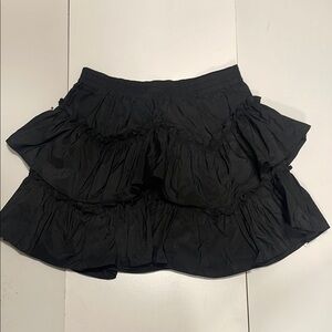 Black Ruffled Tiered Mini Skirt